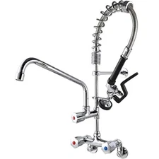 Krowne 8 Inch Faucet Kitchen Sink Commercial Wall Mount 12In Spout Centers 