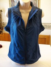 Women's Missy Everlast Fleece Vest Full Zip Estate Blue Large New