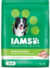 IAMS Proactive Health Minichunks Adult Dry Dog 15 Pound (Pack of 1), Chicken 