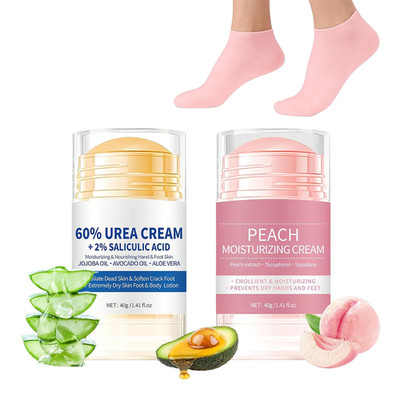 2 Stück Hydrating and Anti-Cracking Foot Cream, Urea 60% Fußcreme Stick,Hornhaut