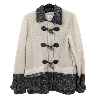 Adam Lippes Wool Blend Toggle Coat Women Size XS Colorblock Minimalist Heritage