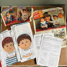 Vintage Pair Rag Doll Cut Out And Sew Sewing Kits