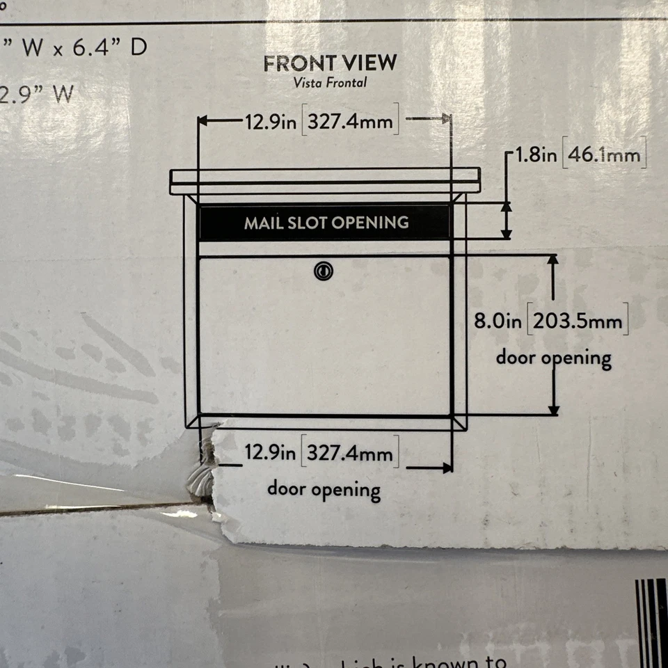 Architectural Mailboxes Maya Locking Wall Mount Stainless Steel Mailbox Medium - Image 4 of 4