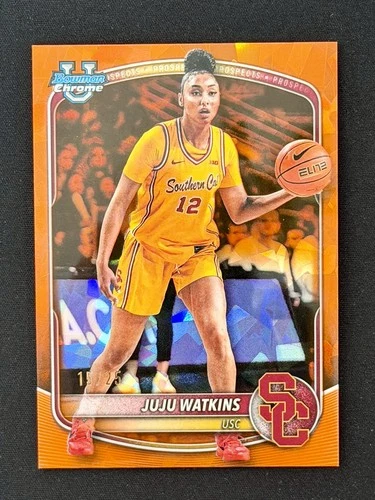 2026 Topps Bowman Chrome Sapphire JuJu Watkins Orange /25 USC