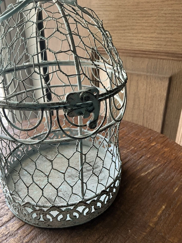 "Jaula decorativa para pájaros de alambre/malla de pollo con cúpula de 14""" Foto 4 de 4