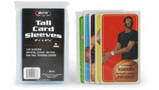 BCW Tall Trading Card Sleeves 100 Pack