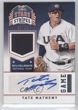 2015 Panini Stars and Stripes Game Gear Signatures 32/99 Tate Matheny Auto 0a2