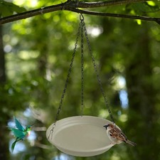 Birds Feeder and Birdbath Bowl with Chains Bird Food Tray for Gift Lawn Yard
