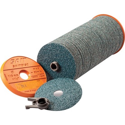 United Abrasives SAIT 56376 7x7/8 Bulk 7-II Ceramic Fiber Discs 80 Grit 100 pack