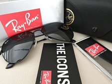RAY-BAN RB3026, aviator sunglasses Gray Lens/Black Frame