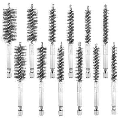 12 Drahtbürste Bohrmaschine Set,Bohrlochbürsten Set,Drahtbürste Akkuschrauber,Zy