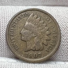 1907 Indian Head Cent receive coin pictured see description #4823
