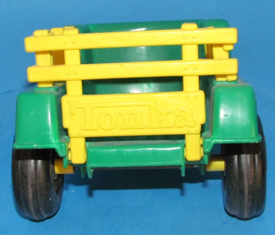 Vtg 1992 Tonka Rare Green & Yellow Wagon Cart Replacement L@@K - Image 3 of 4