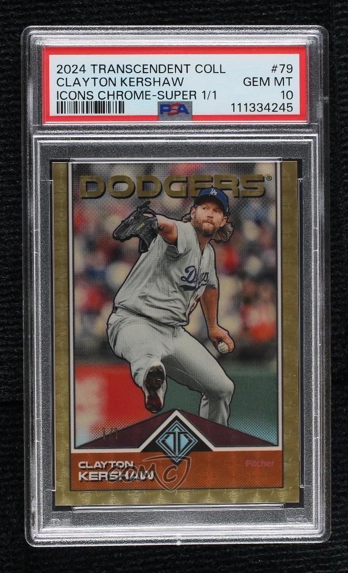 2024 Transcendent Collection Superfractor 1/1 Clayton Kershaw #79 PSA 10 GEM MT