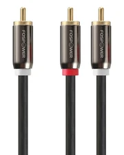 RCA Y-Adapter (6 Feet), 1 RCA Male to 2 RCA Male Y Splitter Digital Stereo Audio