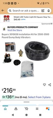 Buyers Dump Body Vibrator DBV2500/3500 Installation Kit New Open Box