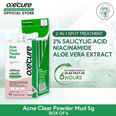 [6 pieces] Oxecure Acne Clear Powder Mud (7 grams)