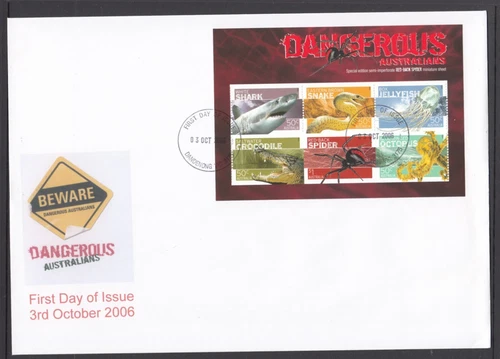 Australian Stamps.1st Day of Issue.Dangerous Australians.Perf/Imperf.2006.