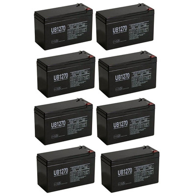 UPG 12 Volt, 7 Ah Sealed Lead Acid Battery with F1 Terminals  - 8 Pack