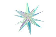 Weihnachtsstern 40 LED bunt 3D Lichter-Stern Dekostern Ø 40 cm PVC-Stern Timer