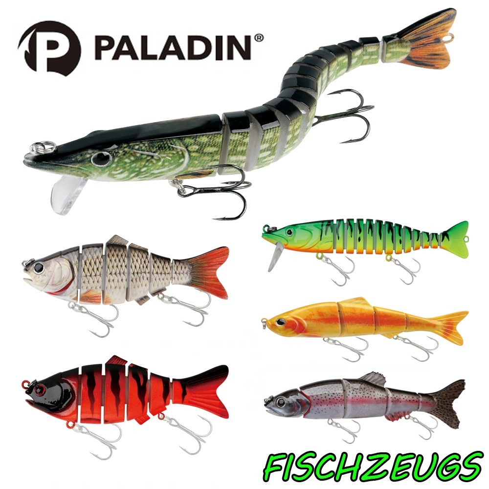 Paladin Wobbler Realistic Rattler Hardbait Mehrteilig Jerkbait Köder Hecht Wels