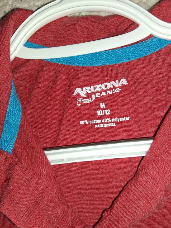 Polo Arizona Jean Co Chicos Rojo Manga Corta Talla M 10/12 Foto 2 de 2