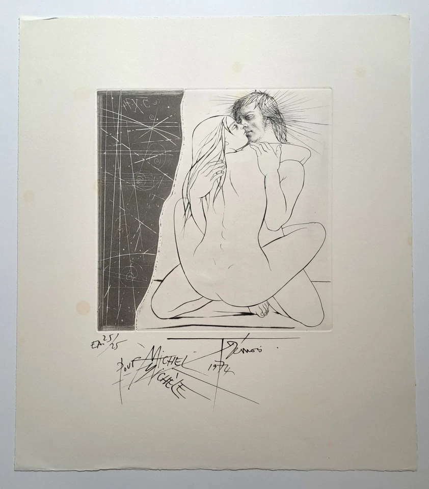 Pierre-Yves TREMOIS - Profils. 1974. Gravure originale signée - Photo 2/3