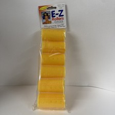 1 pack --- Hair Art E-Z Self Gripping Rollers yellow medium 6 pack 1 1/4 inch