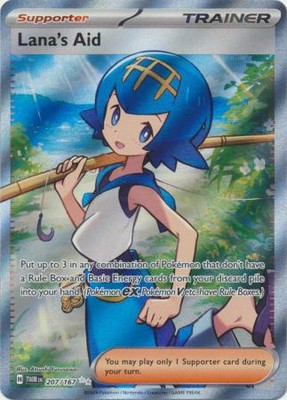 LANA'S AID 207/167 TWILIGHT MASQUERADE POKEMON (FULL ART, NM)