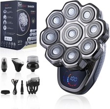 9D Head Shavers for Bald Men, 5-in-1 Electric Razor bawldy 9.0 Ultra Groomie ...