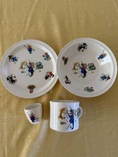 Vintage Arklow Ireland Little Boy Blue Nursery Rhyme Childs Set Cup Bowl Plate