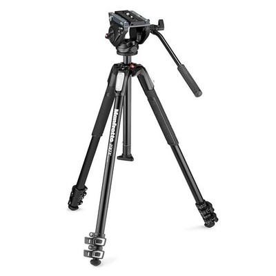 OPEN BOX   Manfrotto MVK500190X3 Tripod Kit: MVH500AH + MT190X3