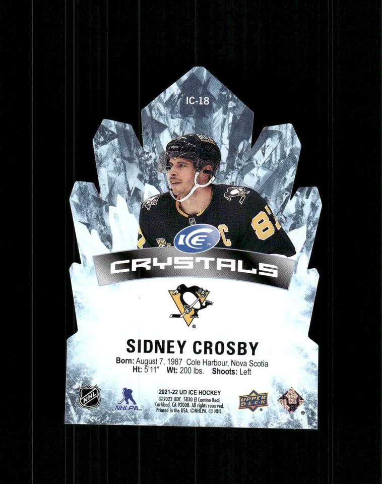 2021-22 Upper Deck Ice #IC-18 Sidney Crosby Ice Crystals - Image 2 of 2