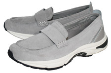 VIONIC Walk Roam Slip-On Loafer Women Size 7.5 Gray Suede