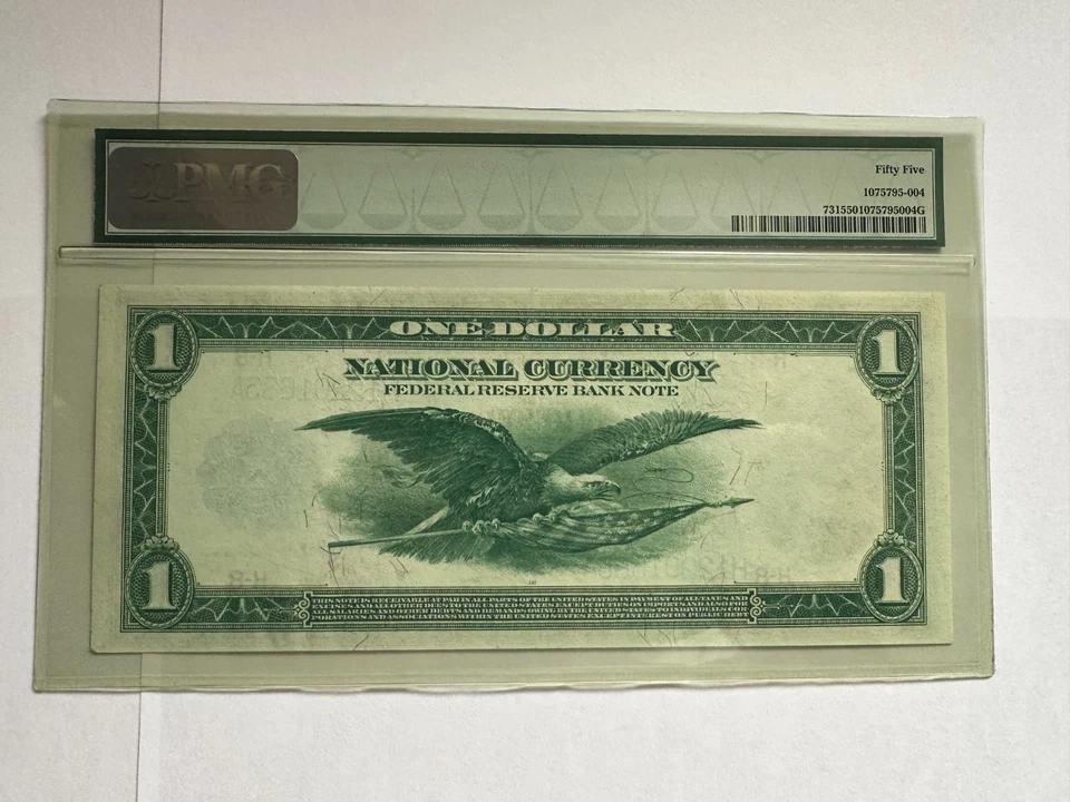 1918 $1 St. Louis FRBN PMG 55  AU Fr.731 S/N H12201683A - Image 2 of 4