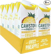 Press Pineapple Juice 1L Pack of 8 All Natural Vegan No Added Sugar