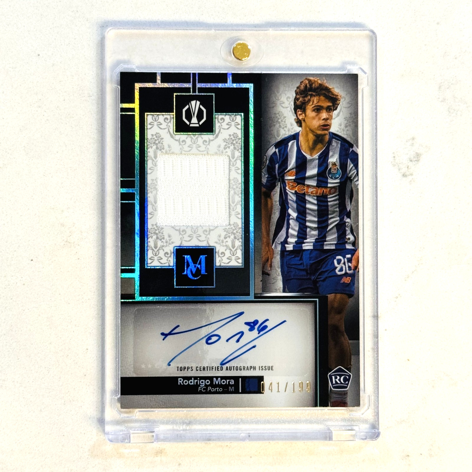 2024-25 Topps Museum Collection Rodrigo Mora Rookie Patch Auto Rc /199