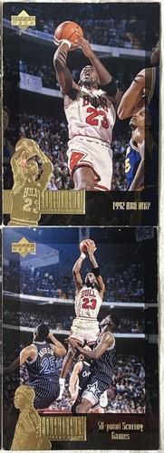 Michael Jordan 1996-97 UD Jordan Collection Oversized Lot Of 11 Cards Low Grade - Picture 4 of 9