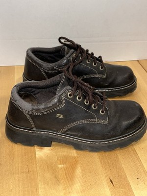 Vtg Skechers Parties Mate Oxford Shoes Womens 9 Brown 45120 Y2K Chunky Jammers