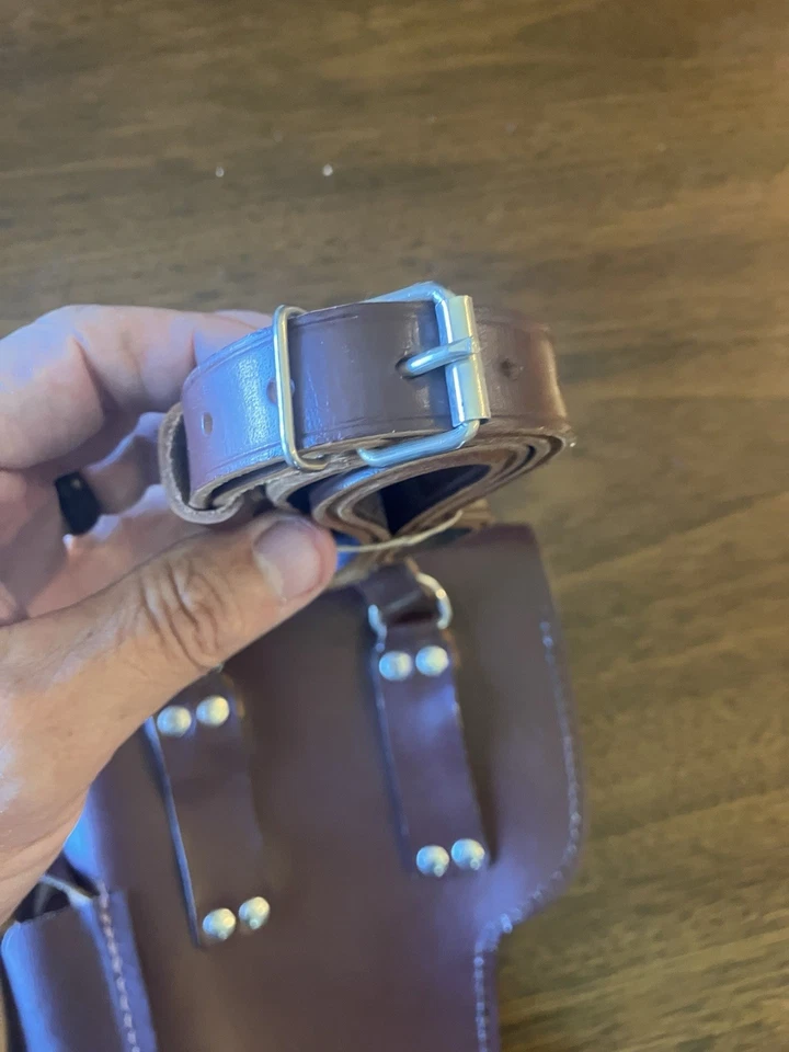 Leather Shoulder Holster Polish PM-63 RAK Pioneer Arms Submachine Vintage Nice - Image 4 of 4