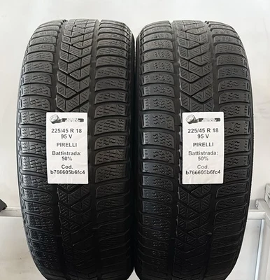 PNEUS USAGÉS PIÈCES 2 PIRELLI SOTTOZERO 3 225/45 R18 95V INVERNALI - Photo 1/4