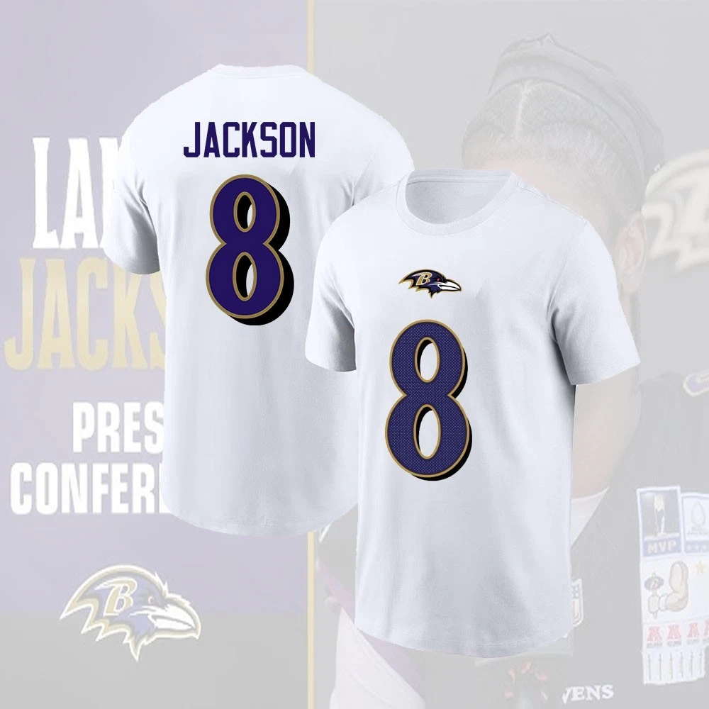 Lamar Jackson #8 Baltimore Player 2025 Name & Number Gift For Fans