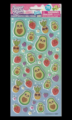 (90 pc) Sugar Rush Scratch & Smell Scented Dimensional Sticker Assortment