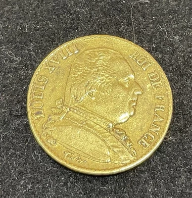 20 Francs Louis XVIII 1814 K - Bordeaux - Buste habillé - Or - Grand 4 de 1814 - Photo 1/2