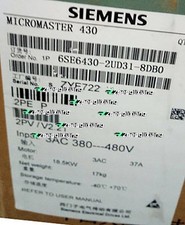 ONE NEW SIEMENS 6SE6430-2UD31-8DA0 430 FREQUENCY INVERTER 6SE6 430-2UD31-8DA0