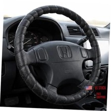 Black Lace-on Steering Wheel Cover 1415 Inch Universal Fit Retro Classic
