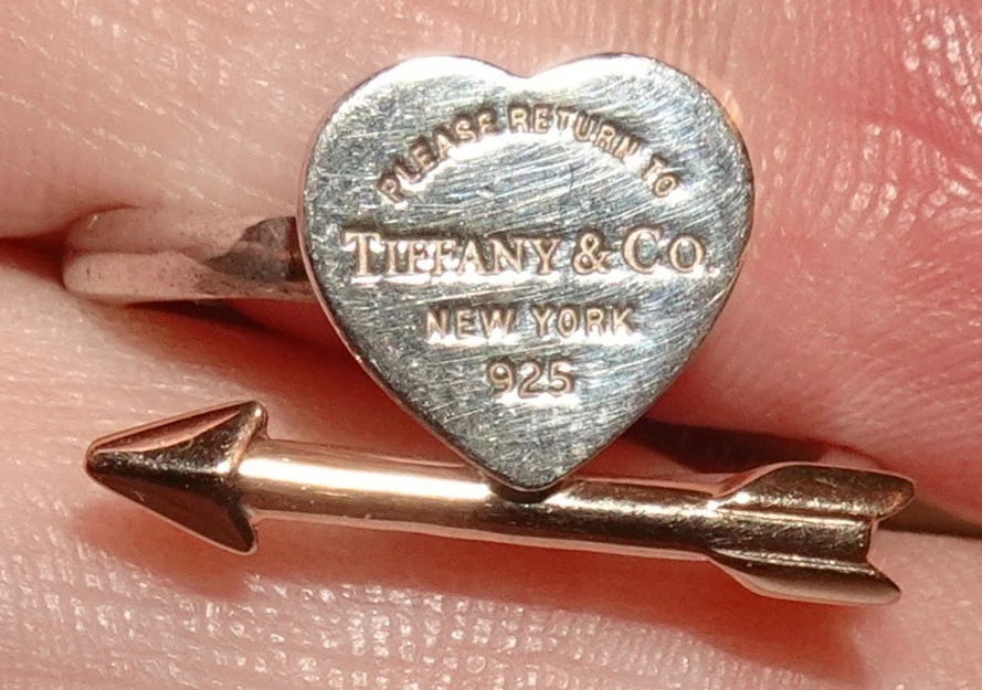 アクセサリー Tiffany & Co. Heart Ring Silver 925 K18 Tiffany & Co. Heart Ring Fine Rings without Stone for sale | eBay