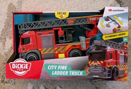 Dickie Toys City Fire Ladder Truck 26cm with Lights & Sounds - Picture 1 of 2