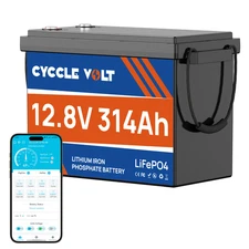 314Ah 12V 300Ah LiFePO4 Lithium Battery Bluetooth 200A BMS Solar Energy off Grid