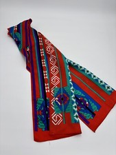 Specialty House Vintage Scarf 22"x51" Bright Colors RN24253 Made in Italy
